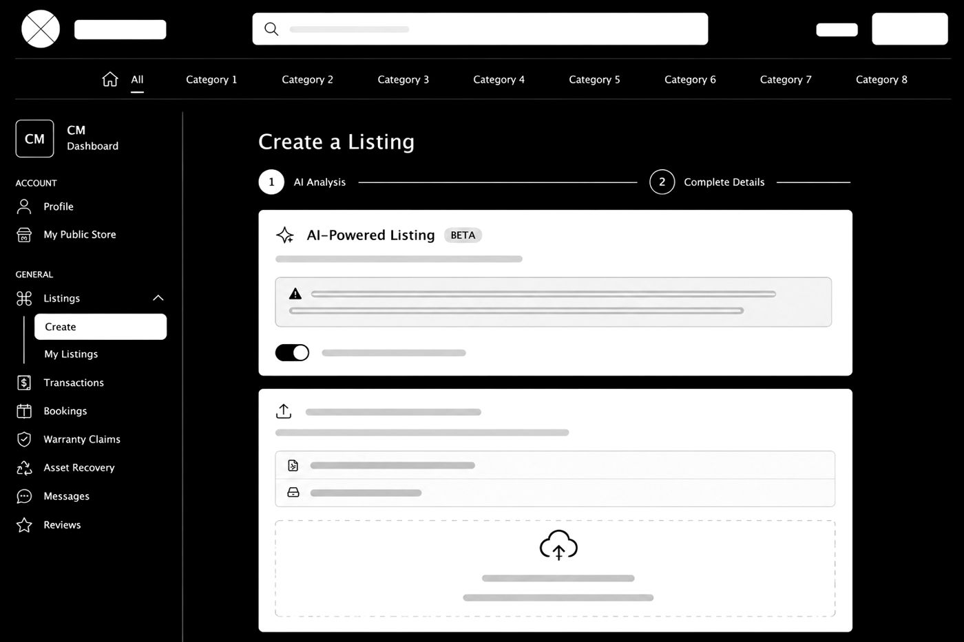 AI-powered listing creation